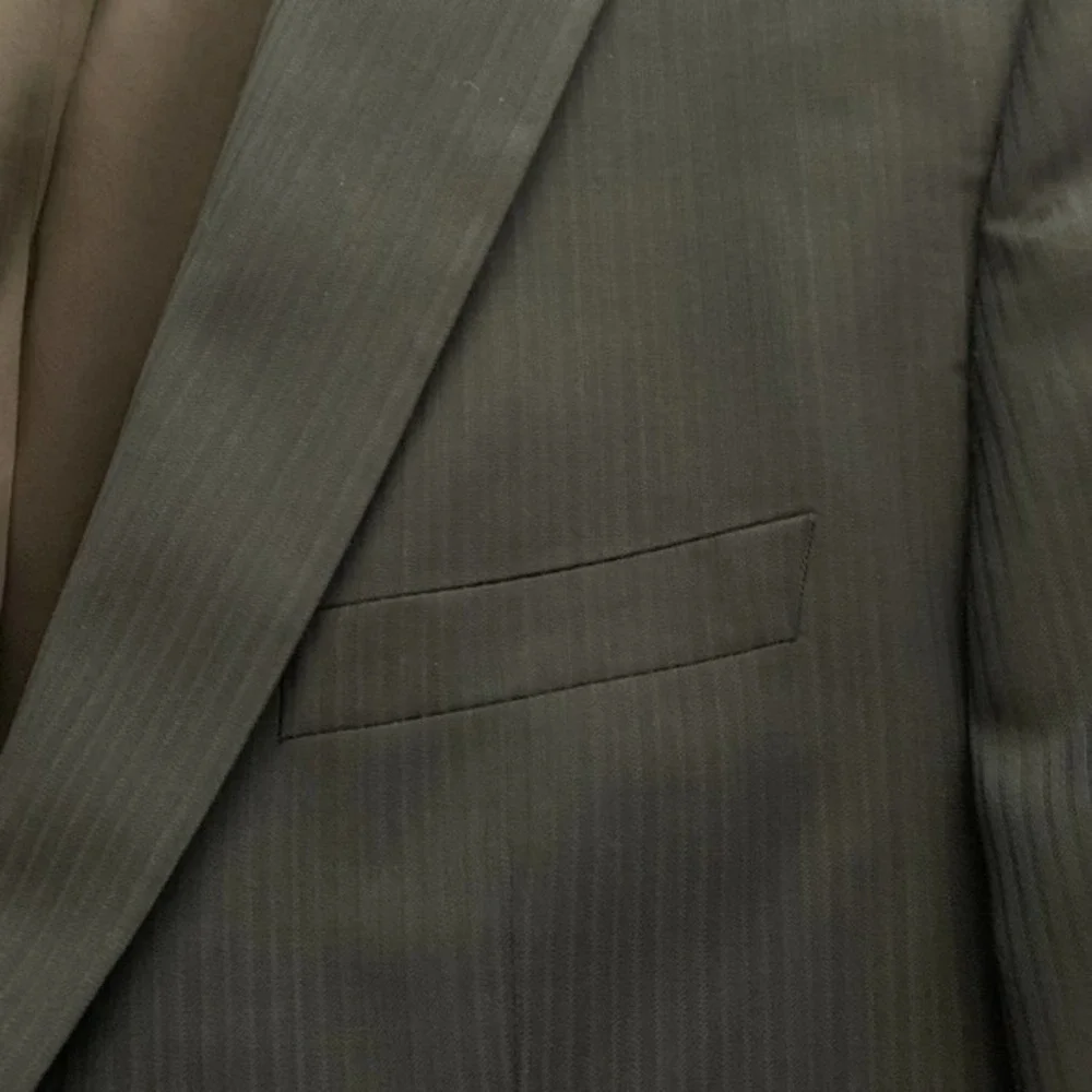 HUGO BOSS Grey Pinstripe‎ Wool Tesse Biella Suit Jacket